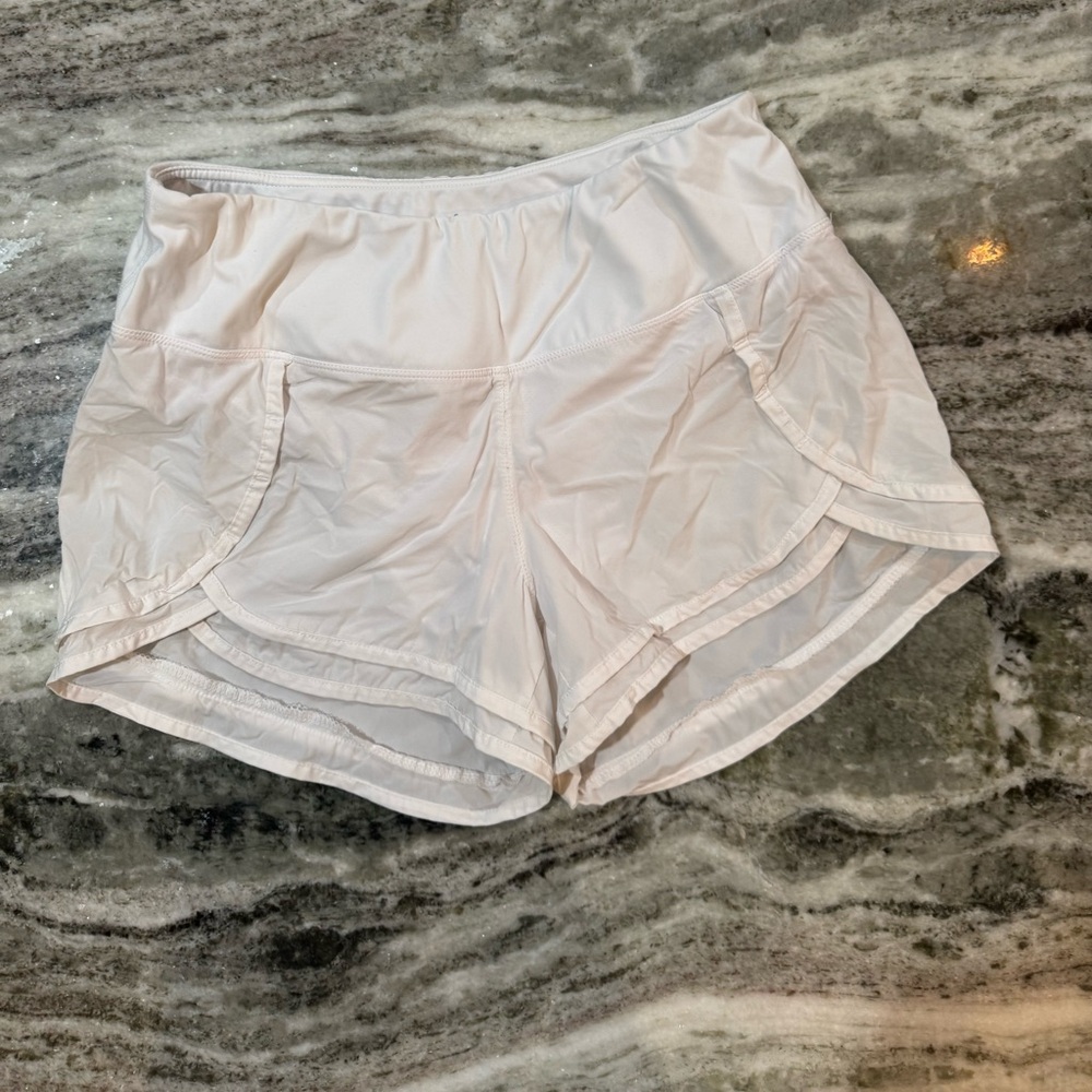 Women's Cream Athletic Shorts